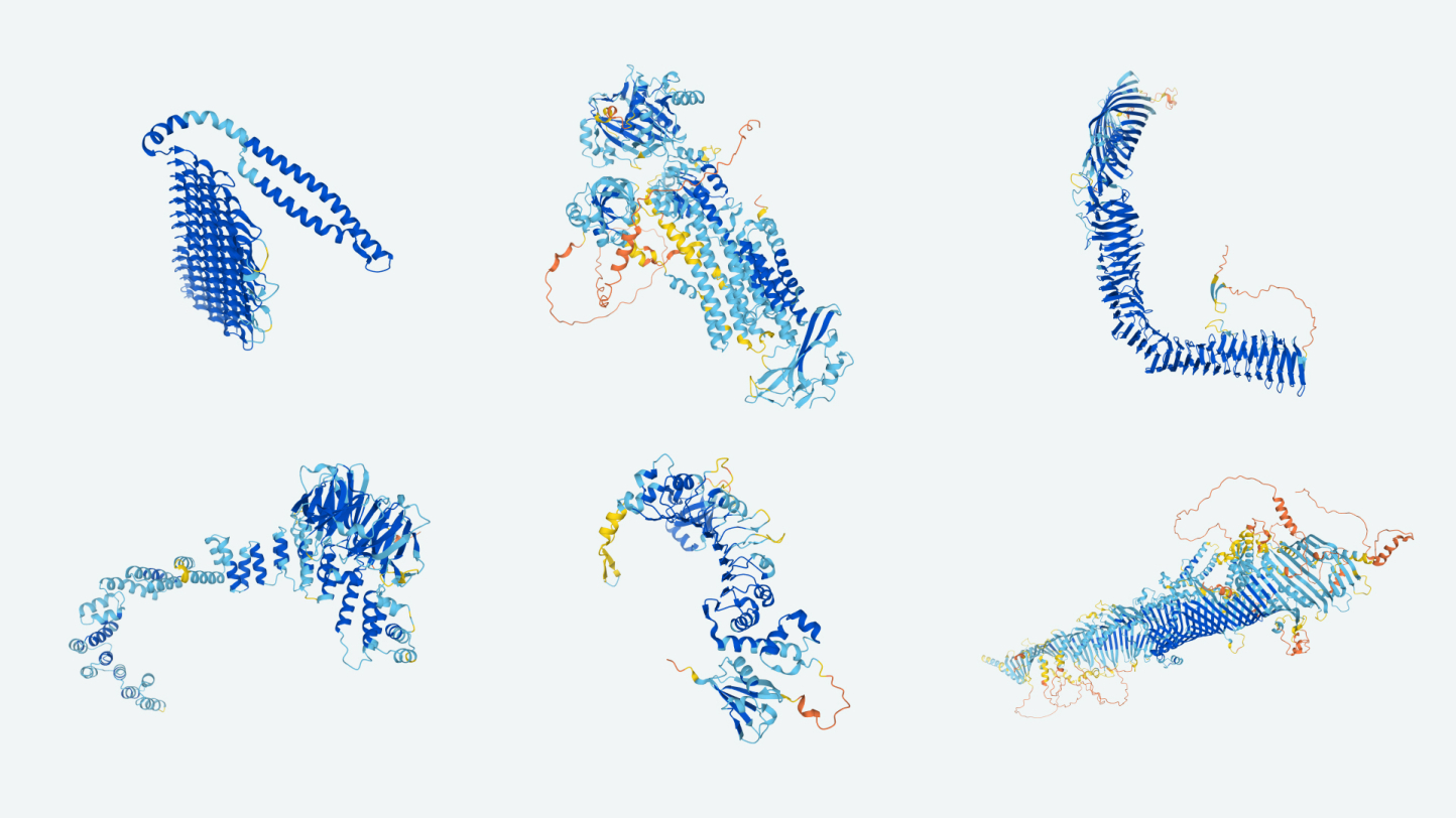 Proteinové struktury vygenerované umělou inteligencí