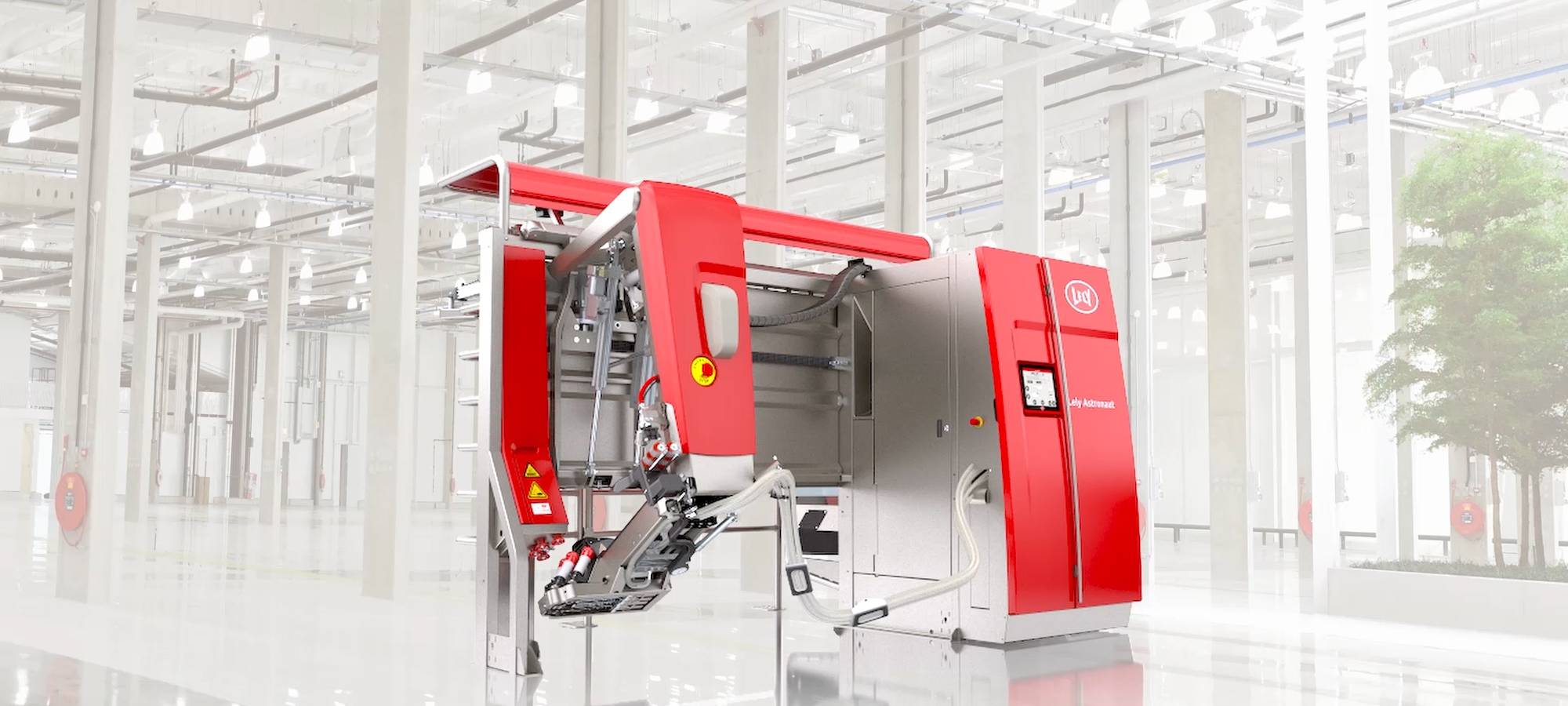 Milking robot by Lely. Datamole's AI software processes the data.