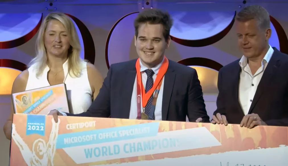 Ondřej Cach, student FIT ČVUT, vyhrál světové mistrovství v MS Excelu.